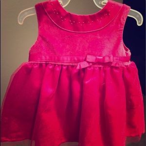 Hot Pink 💝 Velvet Baby Girl Dress